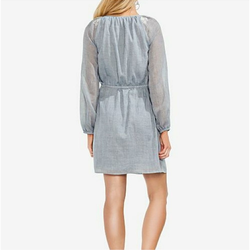 NWT Vince Camuto Embroidered Floral Chambray Dress Zen Bloom XL - Picture 8 of 8